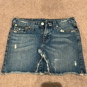 True religion denim skirt